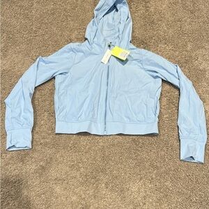 All in Motion Light Blue Woven Water Resistant Jacket Large (10/12)